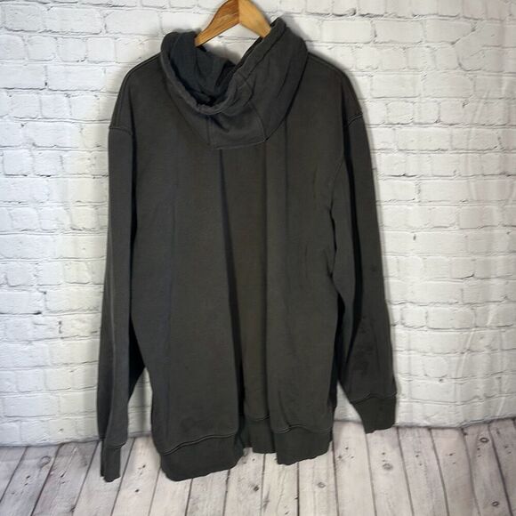 Carhartt Hoodie Mens XL Green Original Fit Workwear Outdoor Casual Distressed - Picture 3 of 11